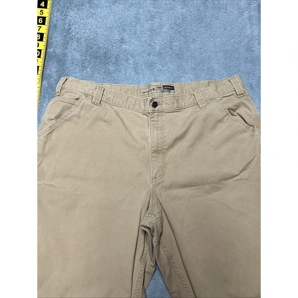 Carhartt Relaxed Fit Pants Men's 42x32 Utility Skater Streetwear Khaki Hip Hop - Picture 4 of 16